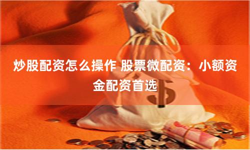 炒股配资怎么操作 股票微配资：小额资金配资首选